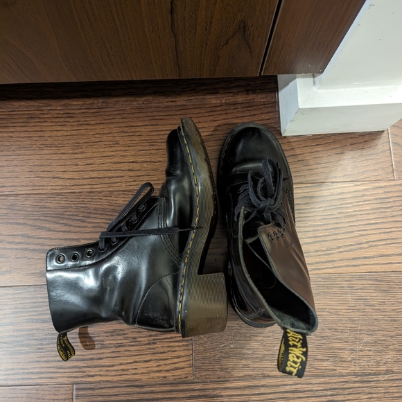 Dr Martens Leather Boots block heel size 38 - Picture 4 of 7